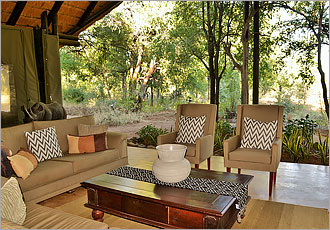 An afternoon relax in the open-air lounge area